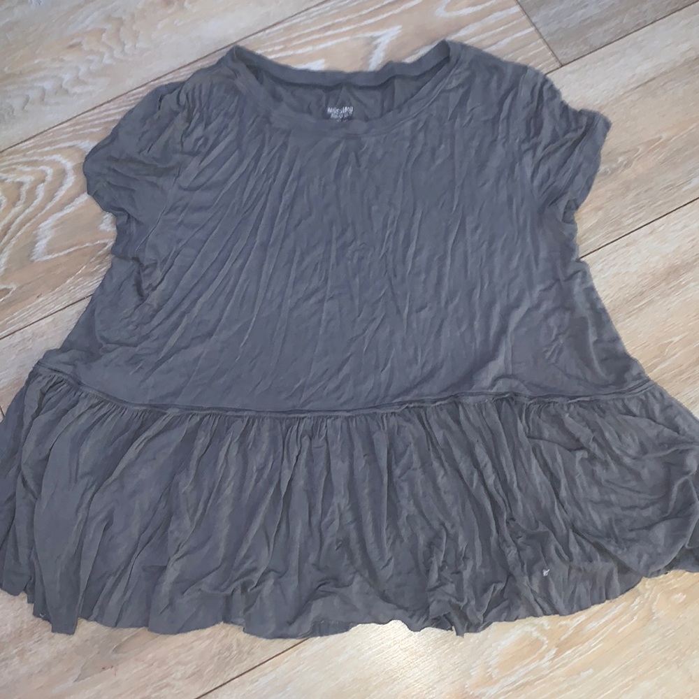green loose fitting babydoll top
